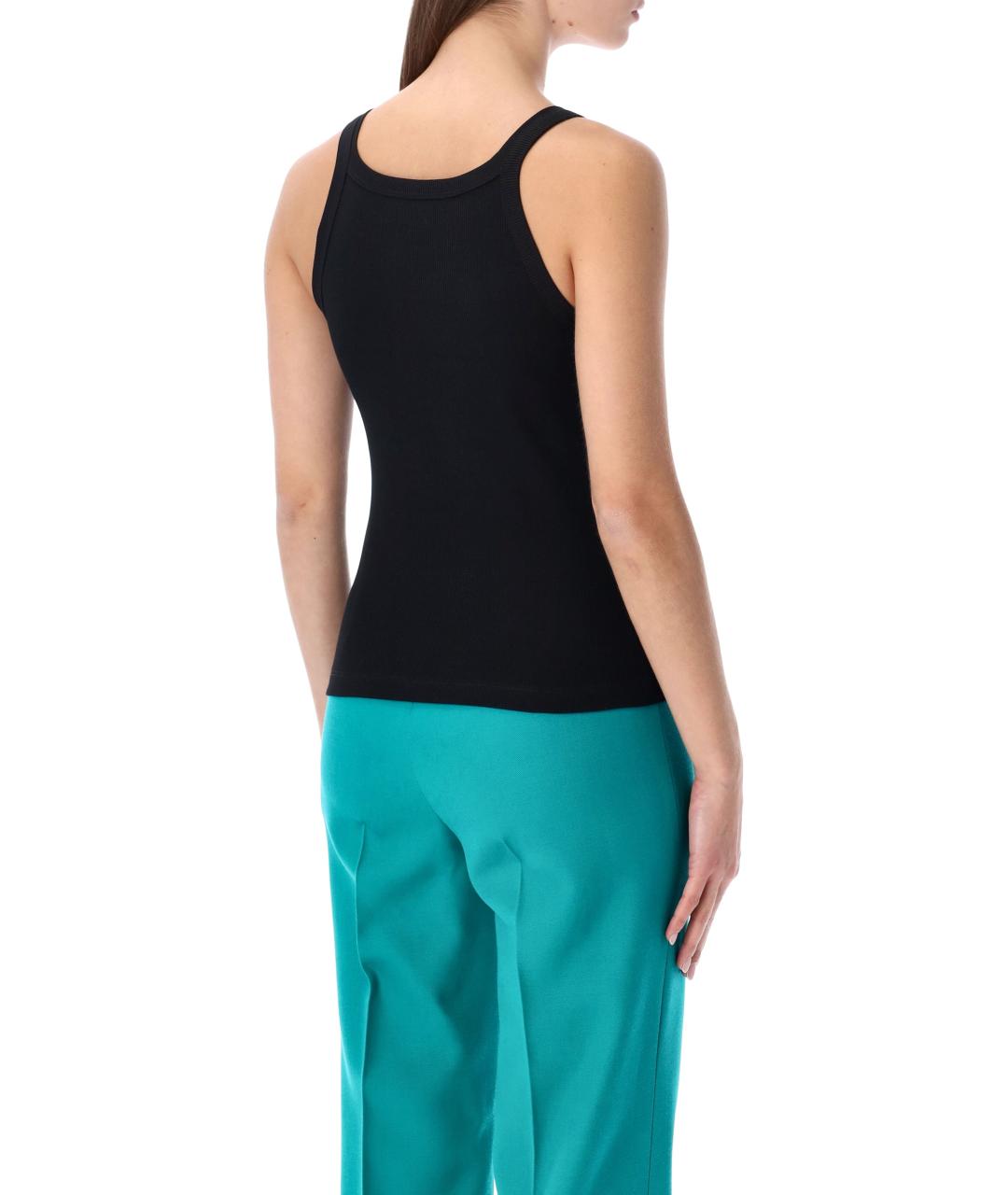 FENDI Черная хлопковая майка, фото 3