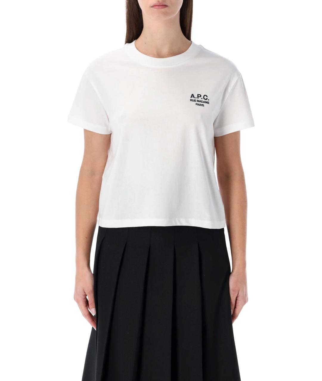 A.P.C. Белая хлопковая футболка, фото 2