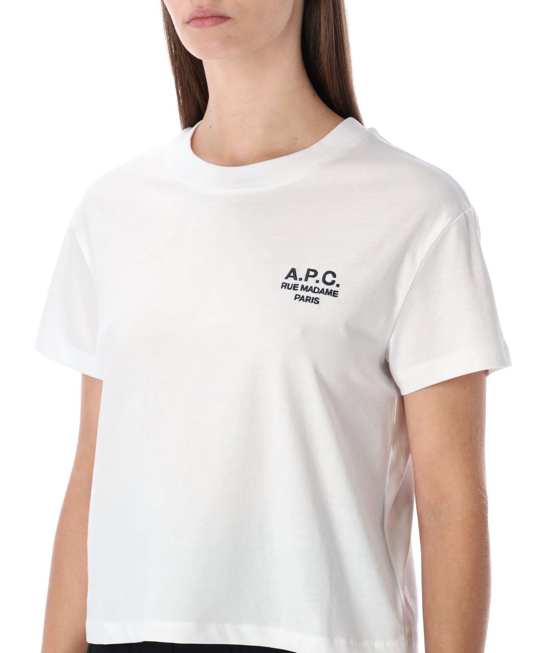 A.P.C. Белая хлопковая футболка, фото 4