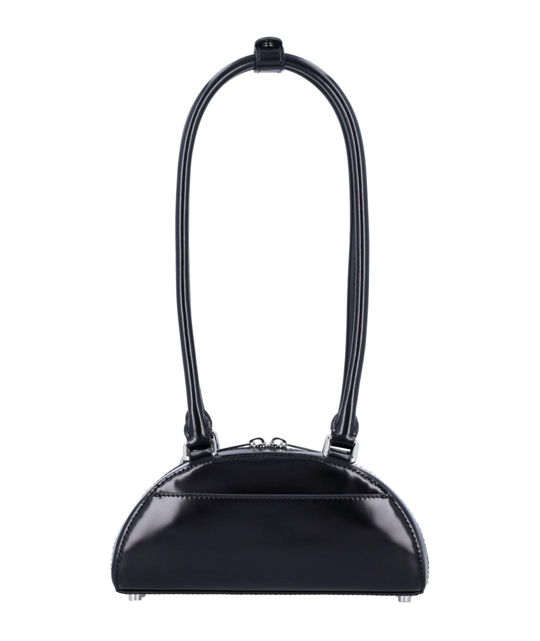 SELF-PORTRAIT Черная кожаная сумка тоут, фото 4