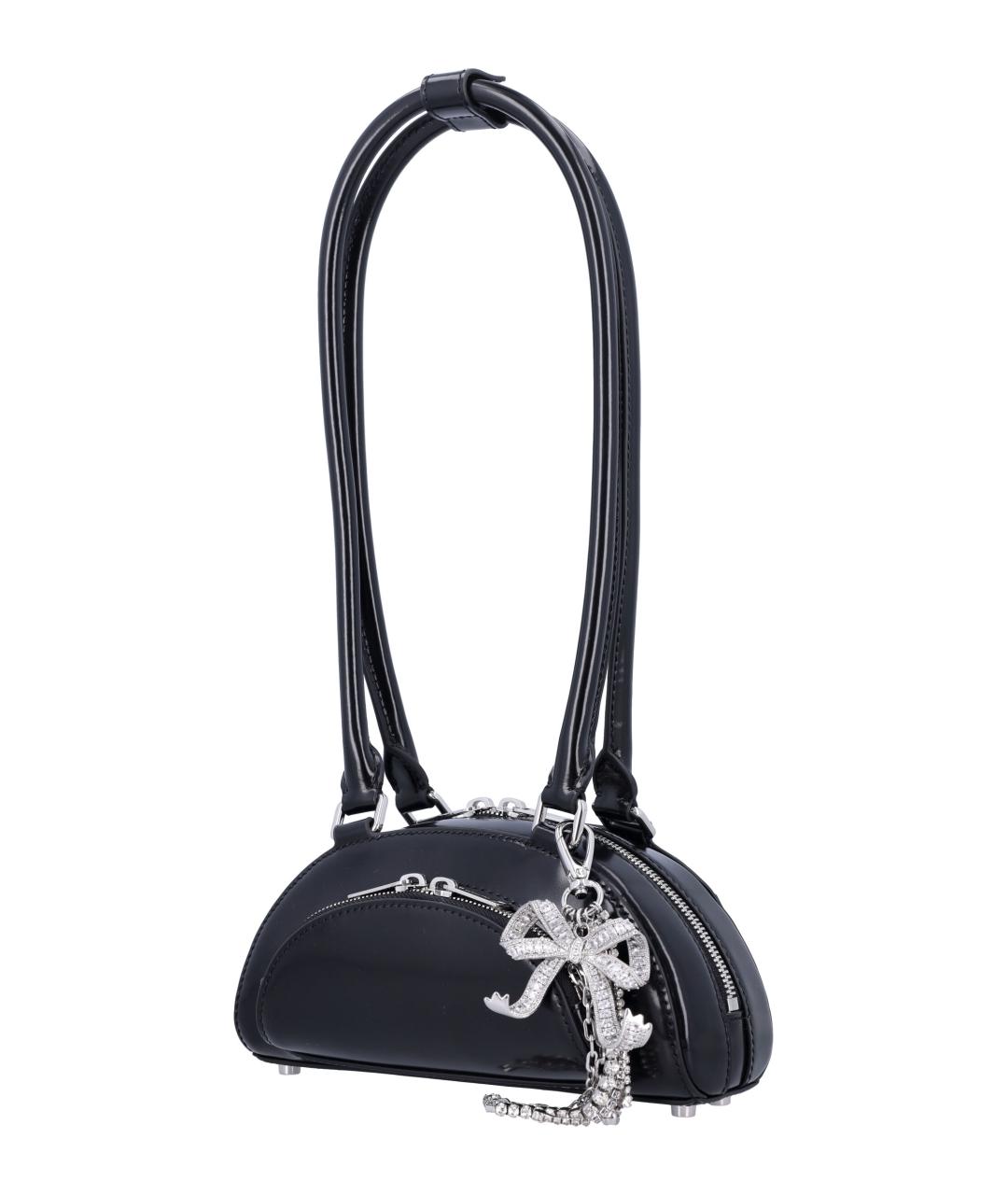 SELF-PORTRAIT Черная кожаная сумка тоут, фото 3