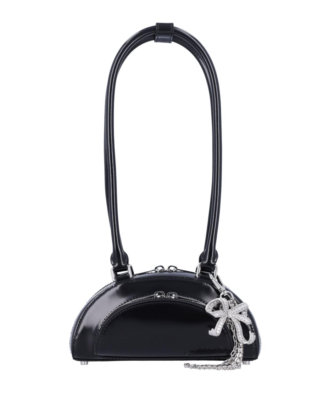 SELF-PORTRAIT Черная кожаная сумка тоут, фото 1