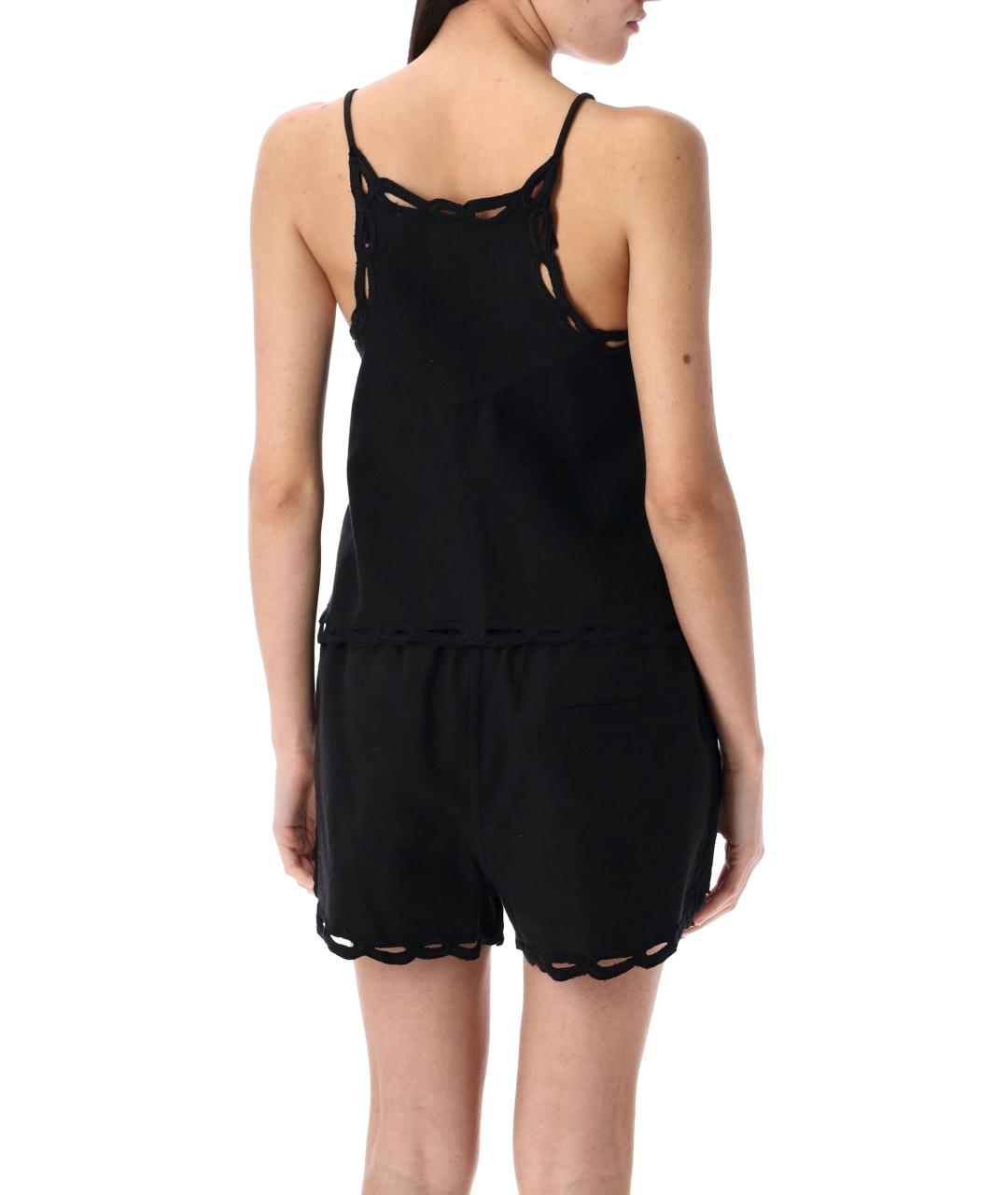 ISABEL MARANT ETOILE Черная хлопковая майка, фото 3