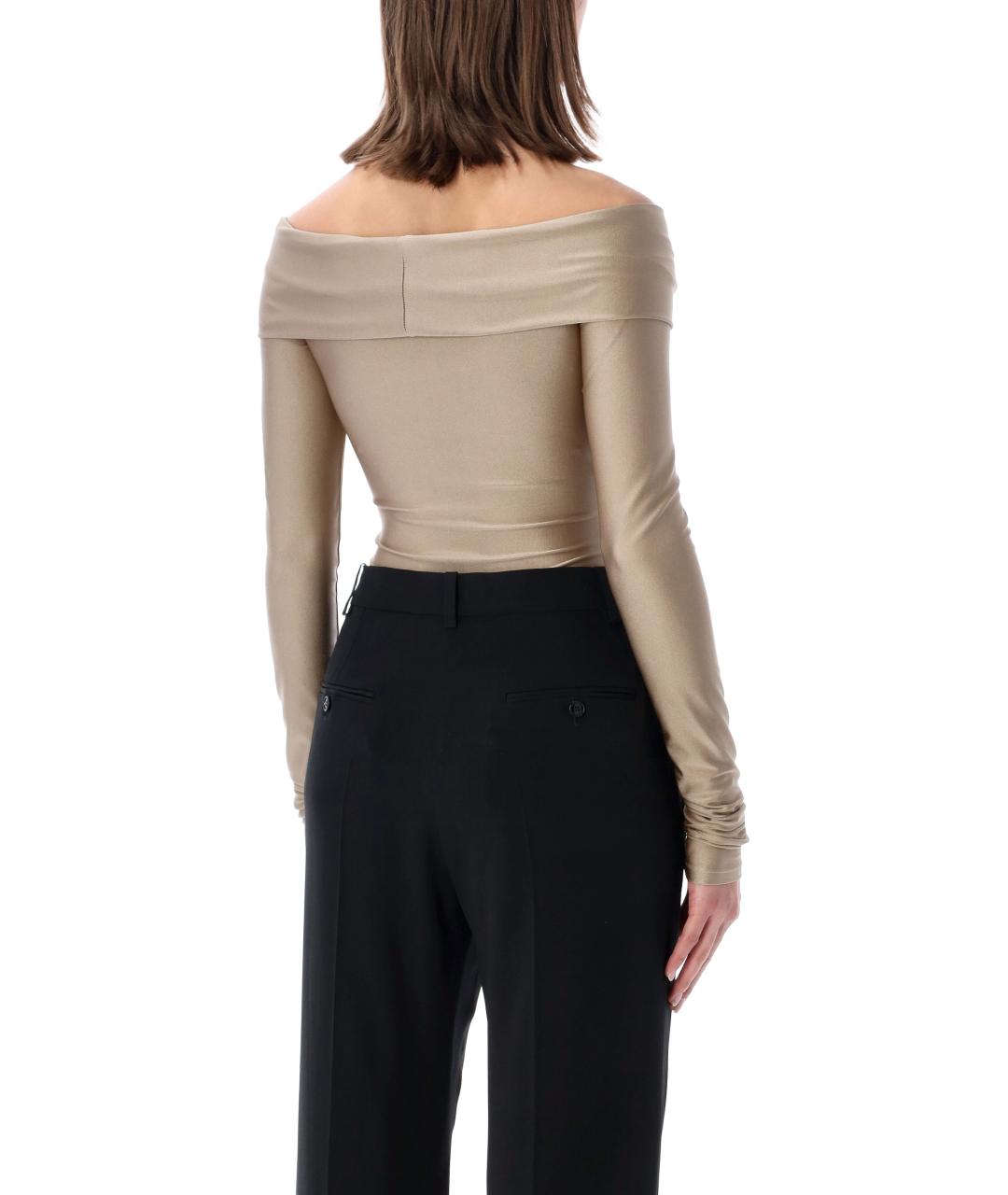 THE ANDAMANE Бежевое полиамидовое боди, фото 2