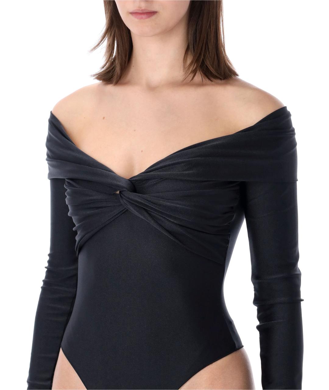 THE ANDAMANE Черное полиамидовое боди, фото 4