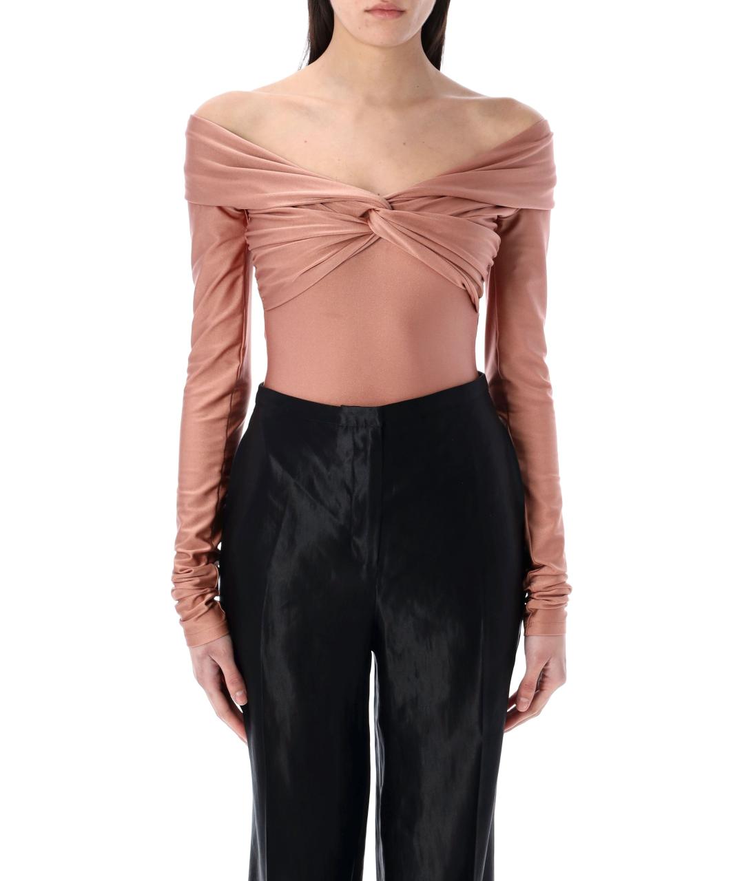 THE ANDAMANE Розовое полиамидовое боди, фото 4