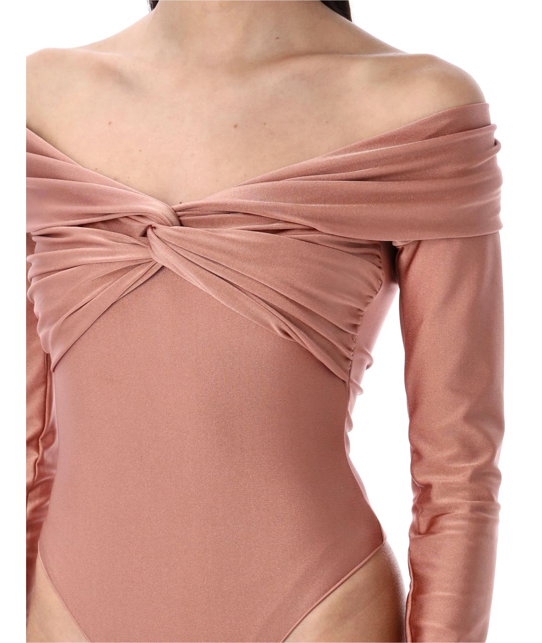 THE ANDAMANE Розовое полиамидовое боди, фото 3