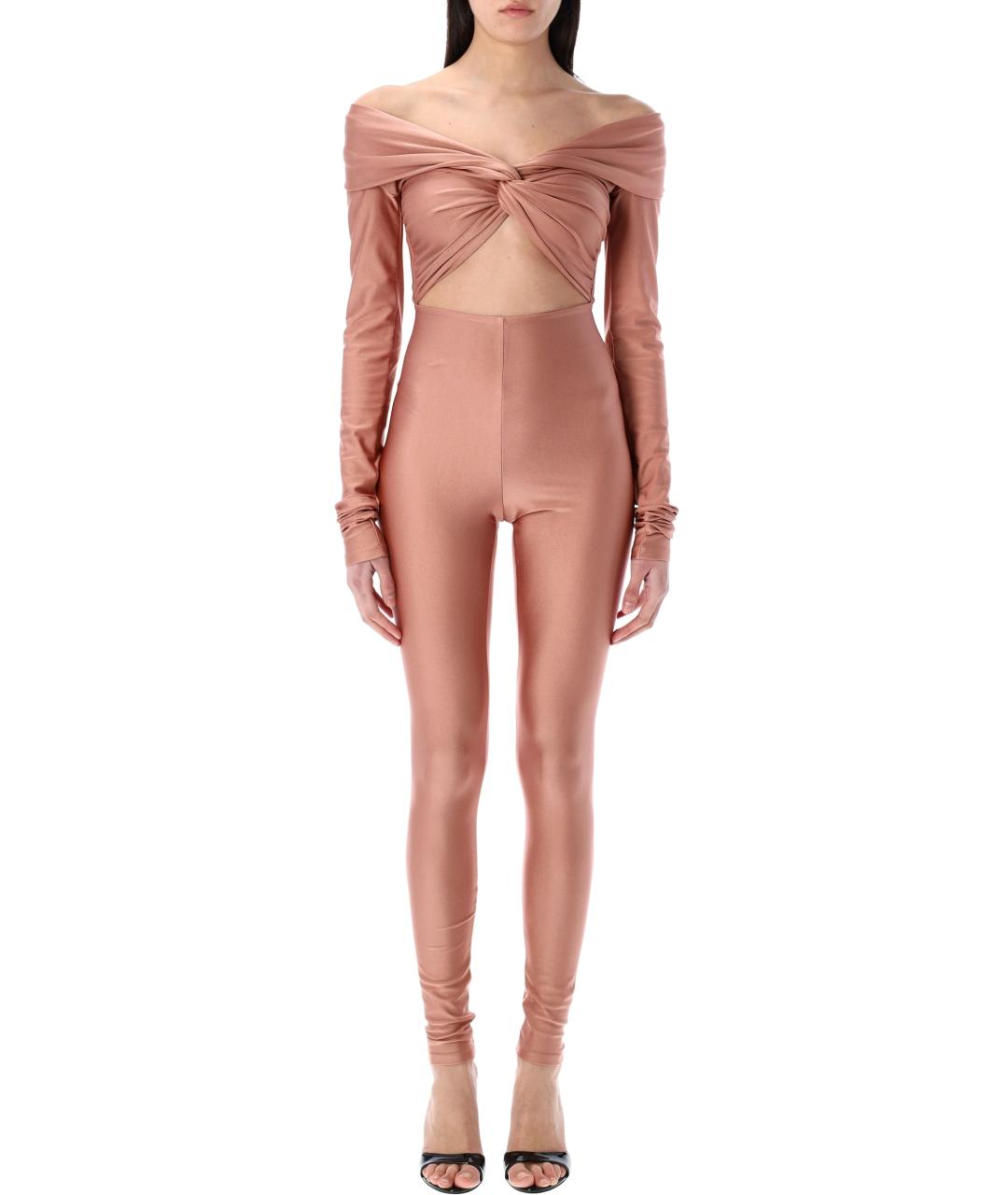 THE ANDAMANE Розовое полиамидовое платье, фото 2