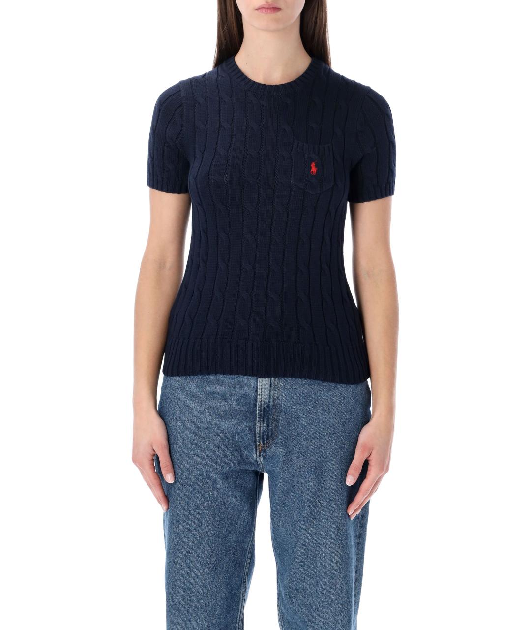 POLO RALPH LAUREN Синий хлопковый джемпер / свитер, фото 4