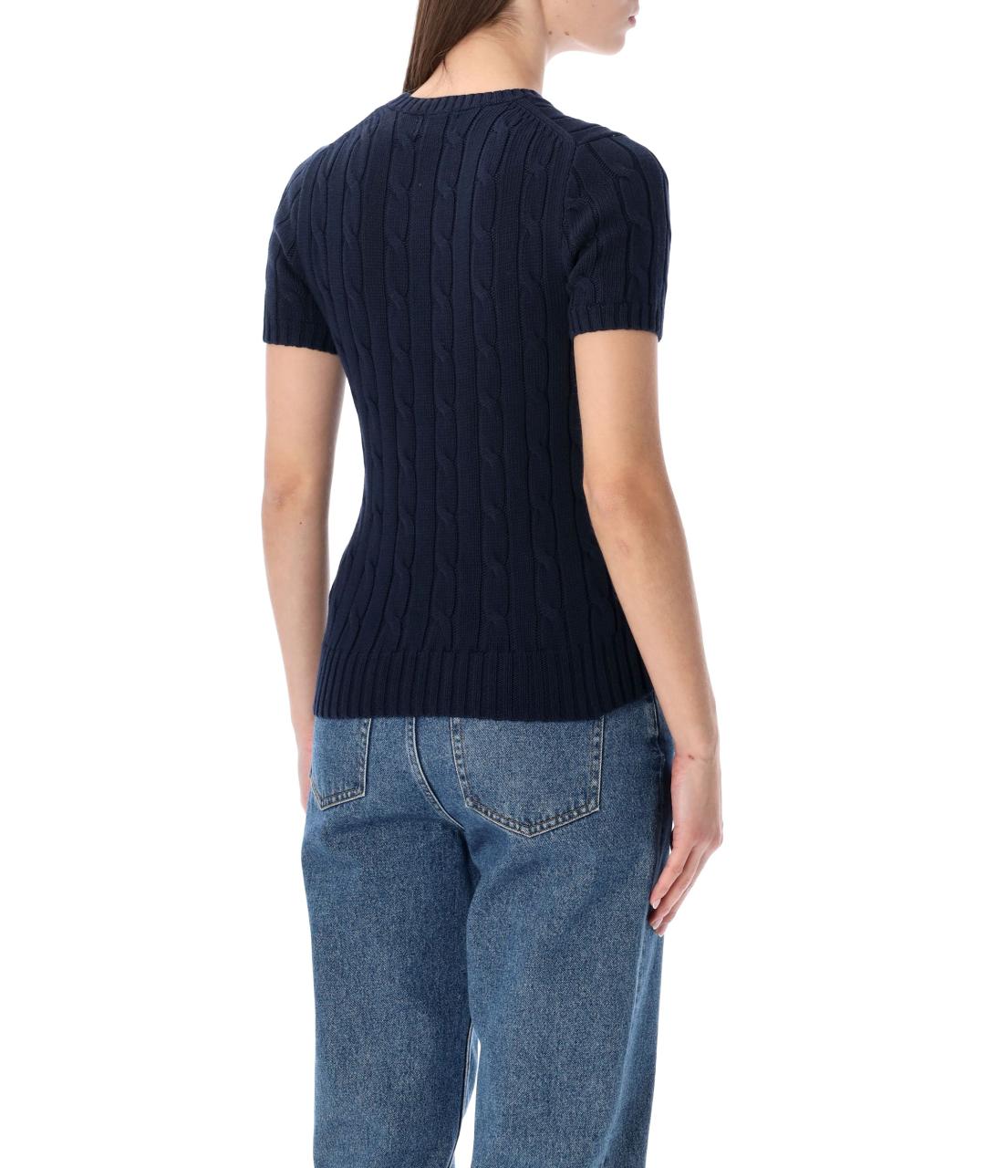 POLO RALPH LAUREN Синий хлопковый джемпер / свитер, фото 2