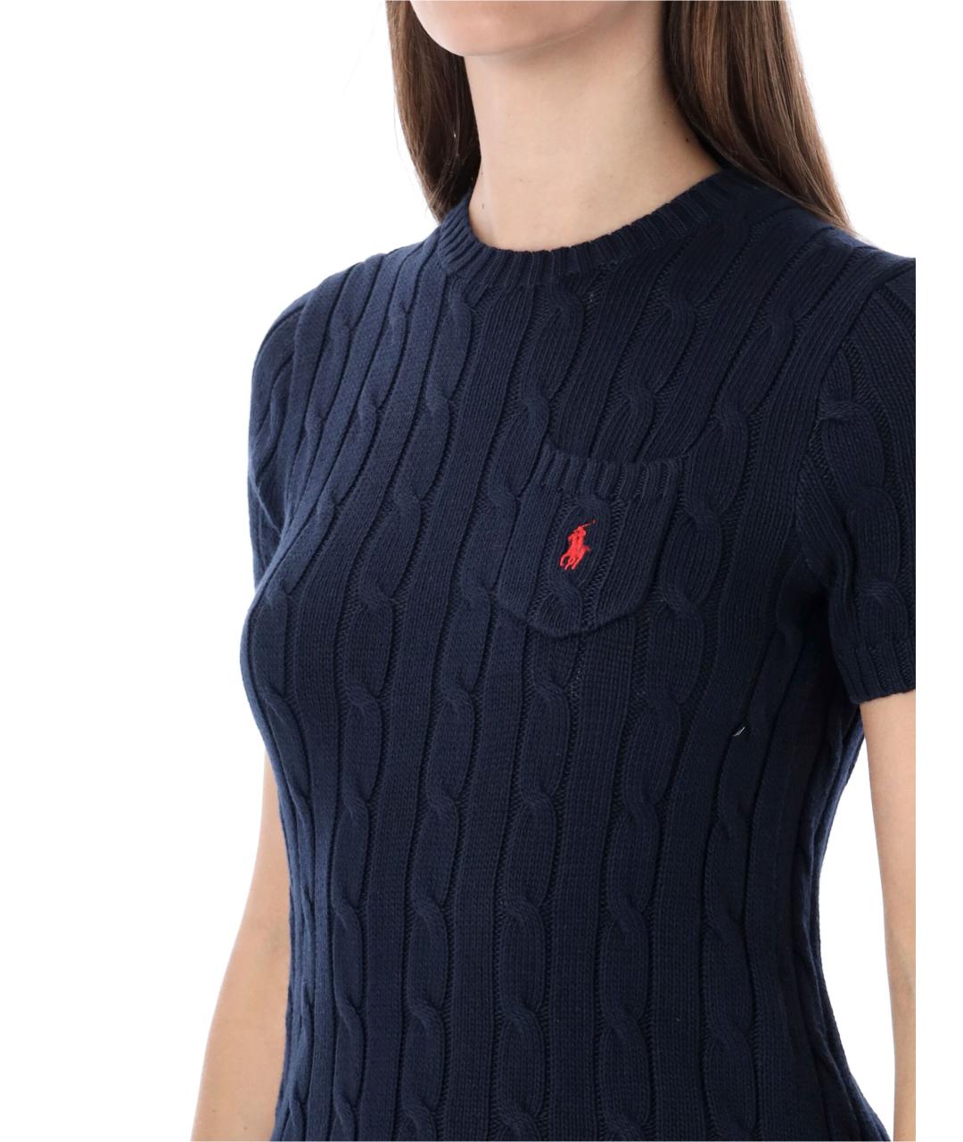 POLO RALPH LAUREN Синий хлопковый джемпер / свитер, фото 3