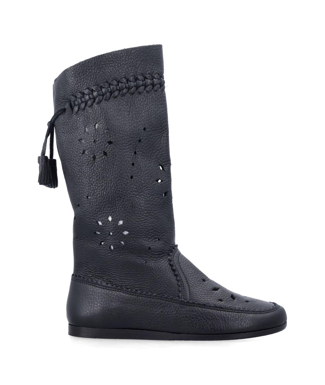 ISABEL MARANT Черные кожаные сапоги, фото 1