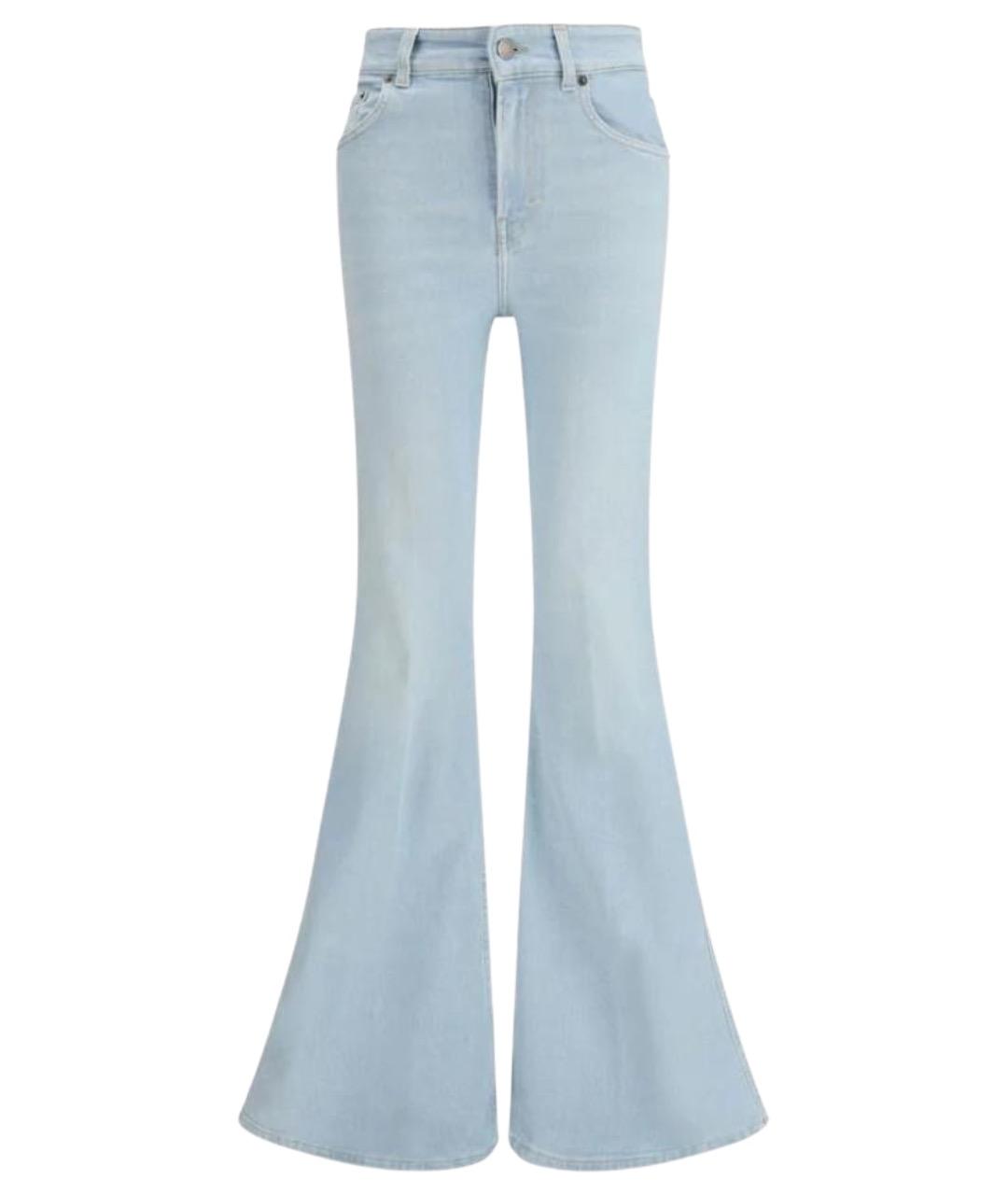 HAIKURE Голубые хлопковые джинсы клеш, фото 1