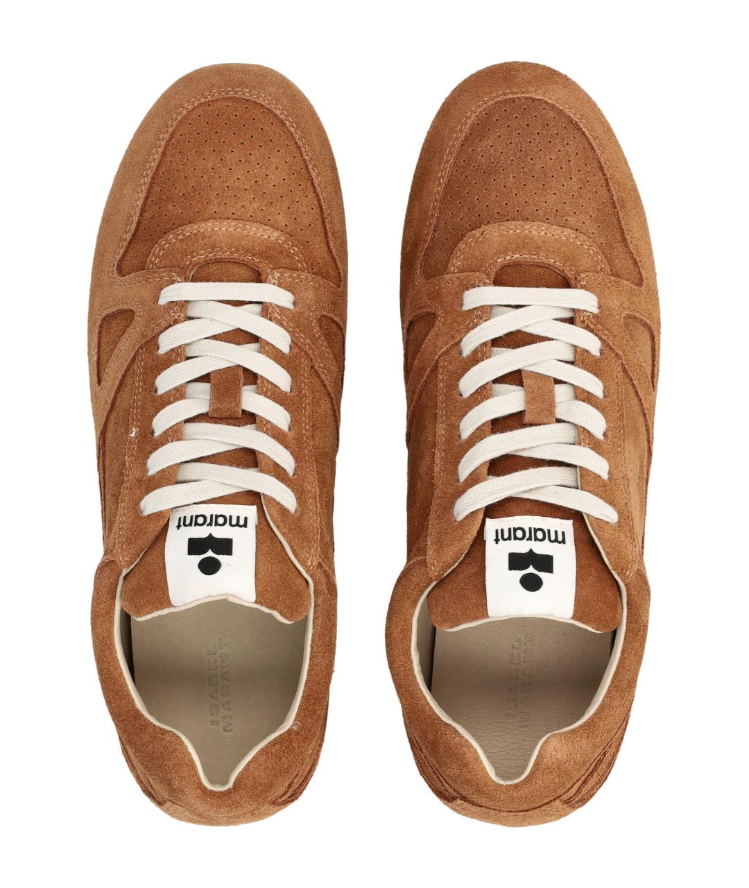 ISABEL MARANT Коричневые замшевые низкие кроссовки / кеды, фото 2