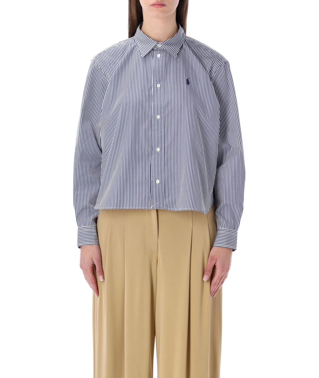 POLO RALPH LAUREN Темно-синяя хлопковая рубашка, фото 4