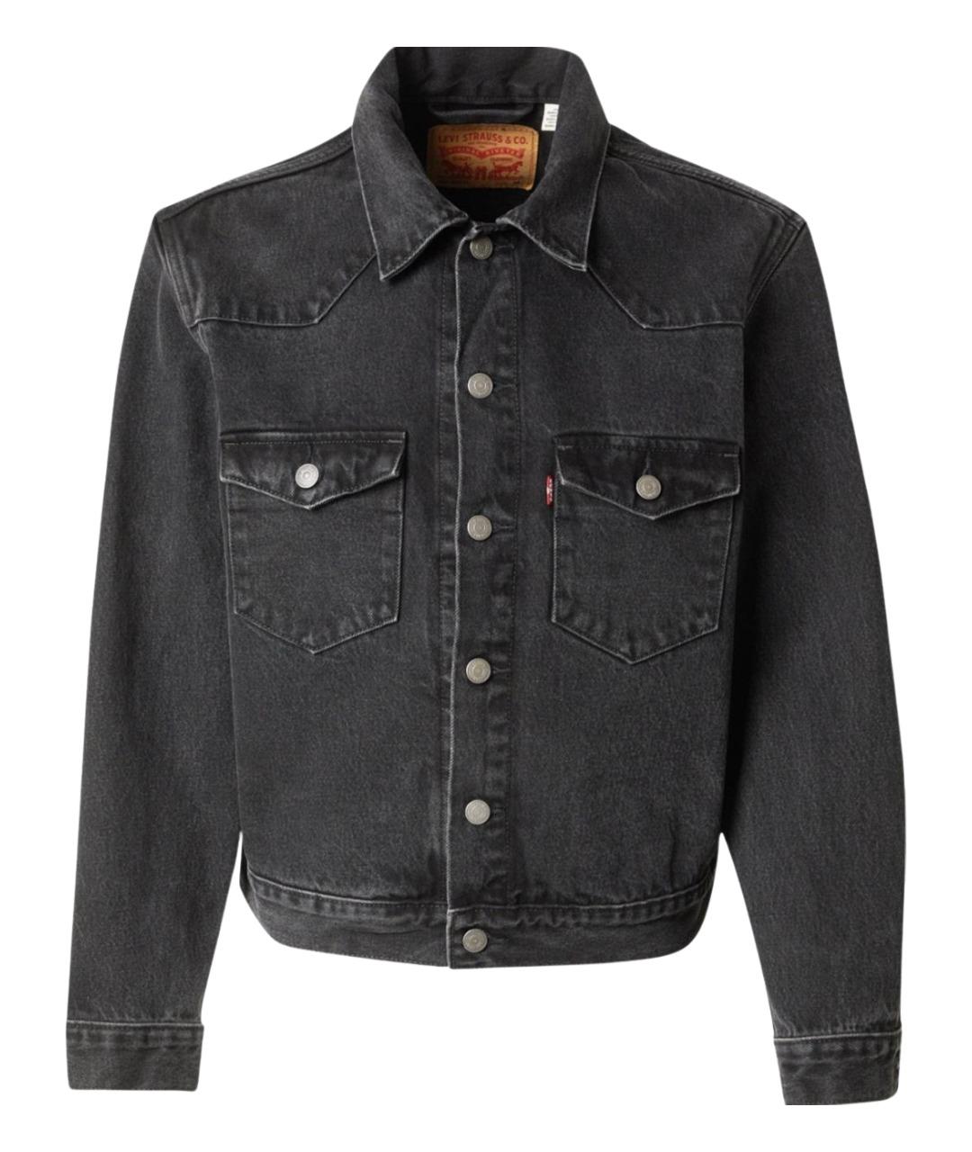 LEVI'S Черная хлопковая куртка, фото 1