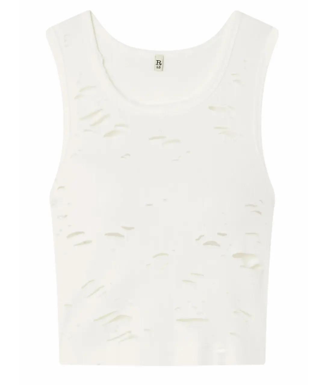 R13 Бежевая хлопковая майка, фото 1