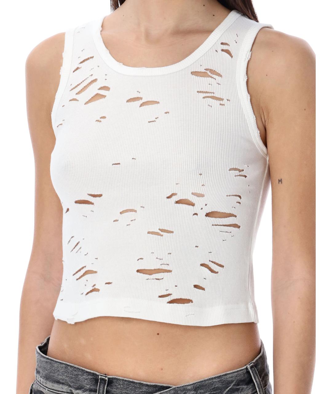 R13 Бежевая хлопковая майка, фото 3