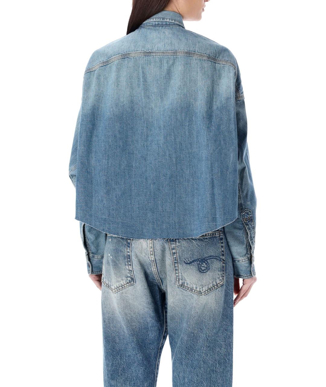 R13 Синяя деним рубашка, фото 3