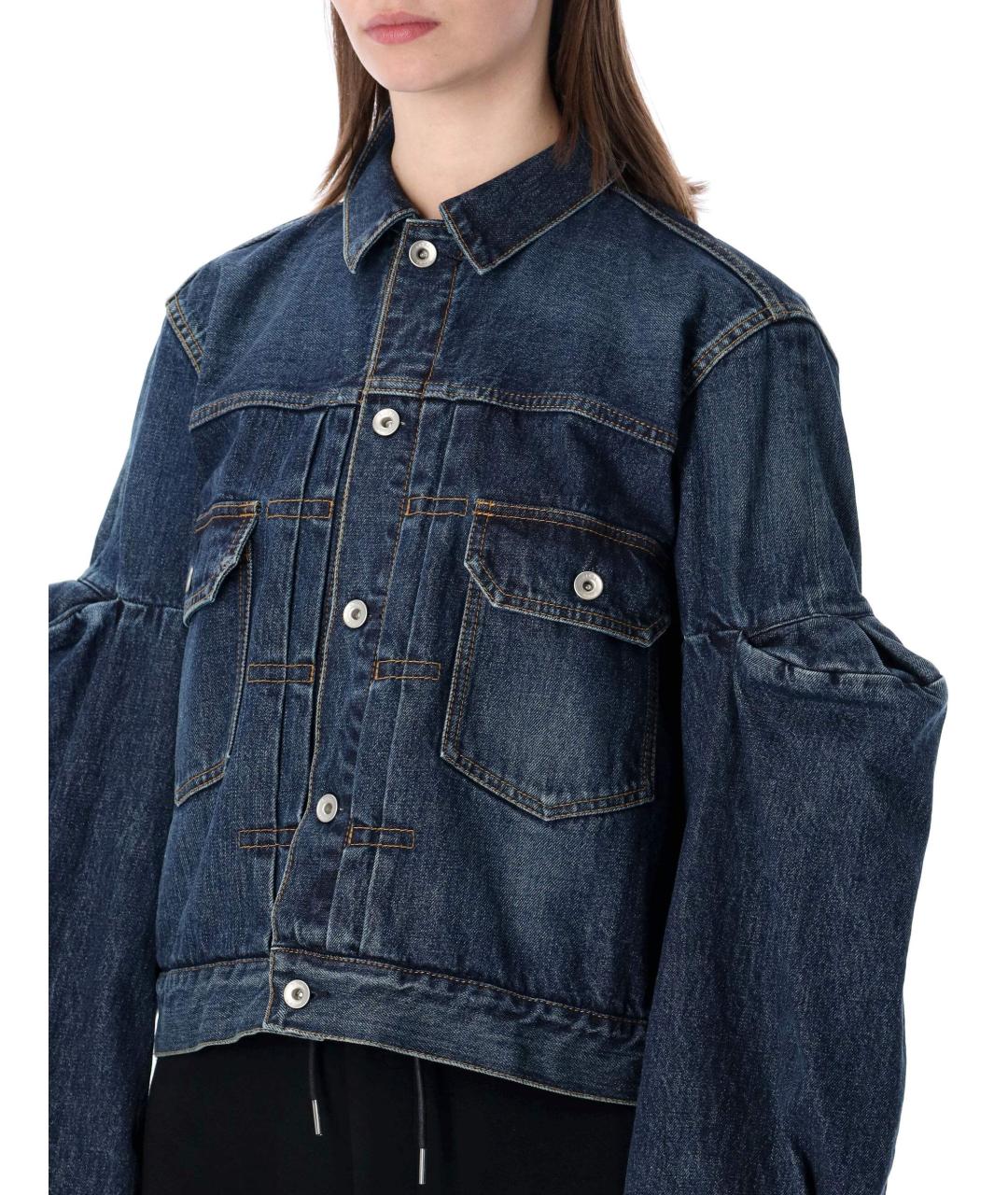 SACAI Синяя хлопковая куртка, фото 4