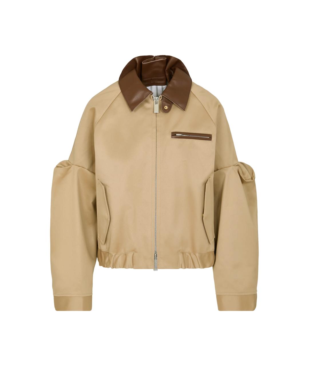 SACAI Бежевая хлопковая куртка, фото 1