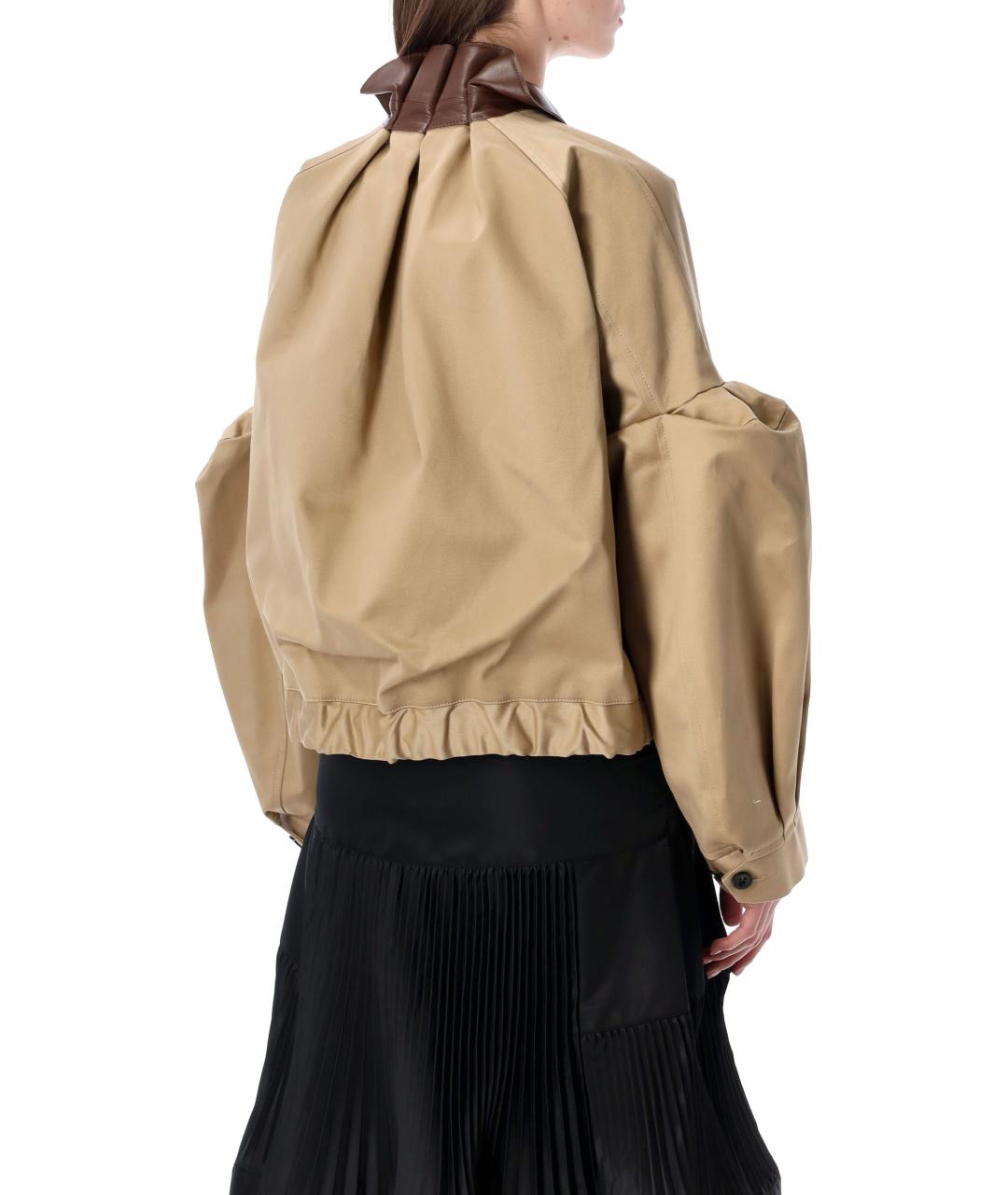 SACAI Бежевая хлопковая куртка, фото 3