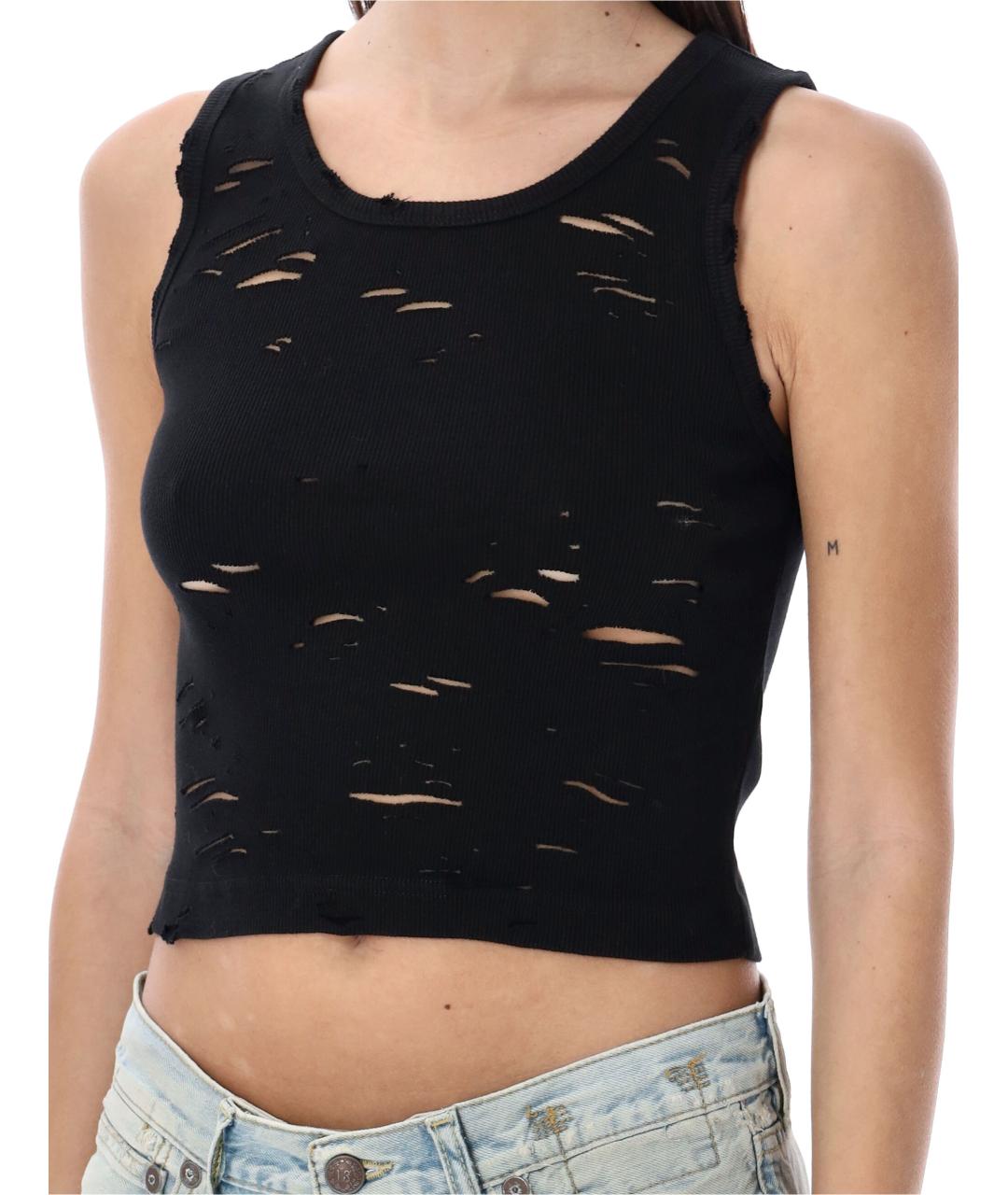 R13 Черная хлопковая майка, фото 3