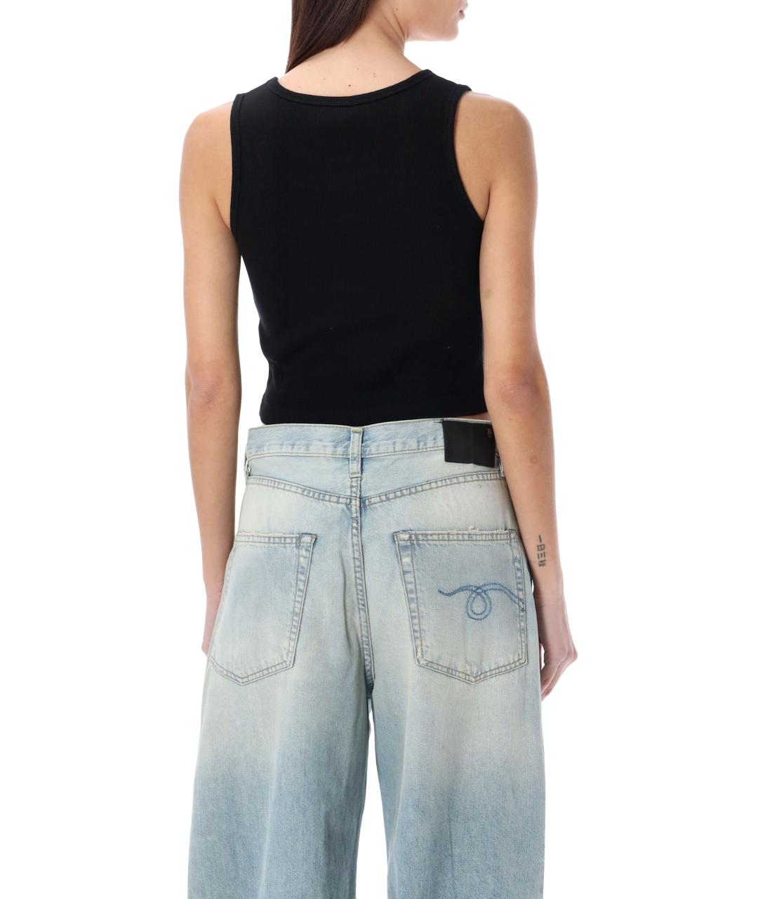 R13 Черная хлопковая майка, фото 2