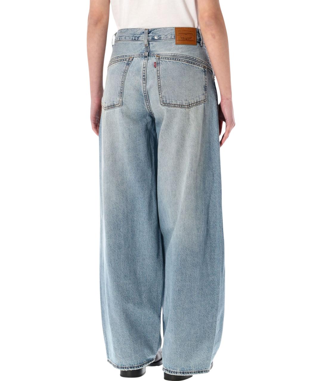 LEVI'S Синие хлопковые прямые джинсы, фото 2