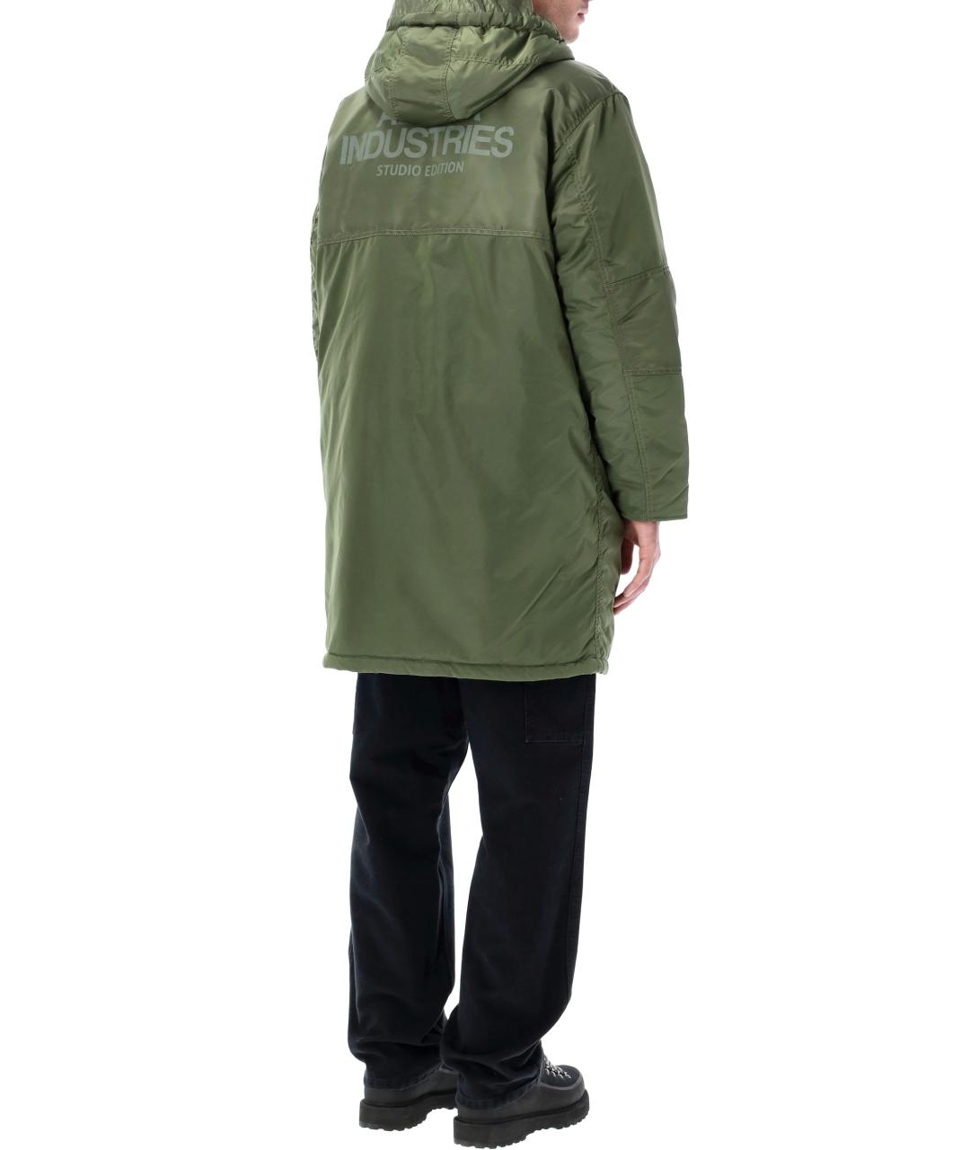 ALPHA INDUSTRIES Зеленая полиамидовая парка, фото 2