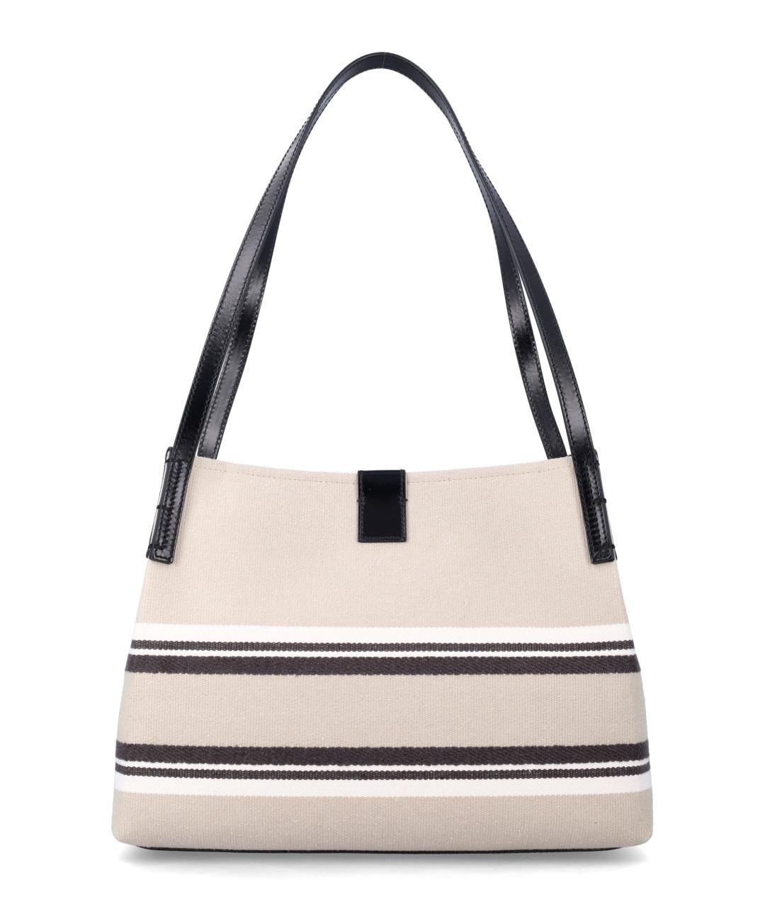 BALMAIN Бежевая хлопковая сумка тоут, фото 3