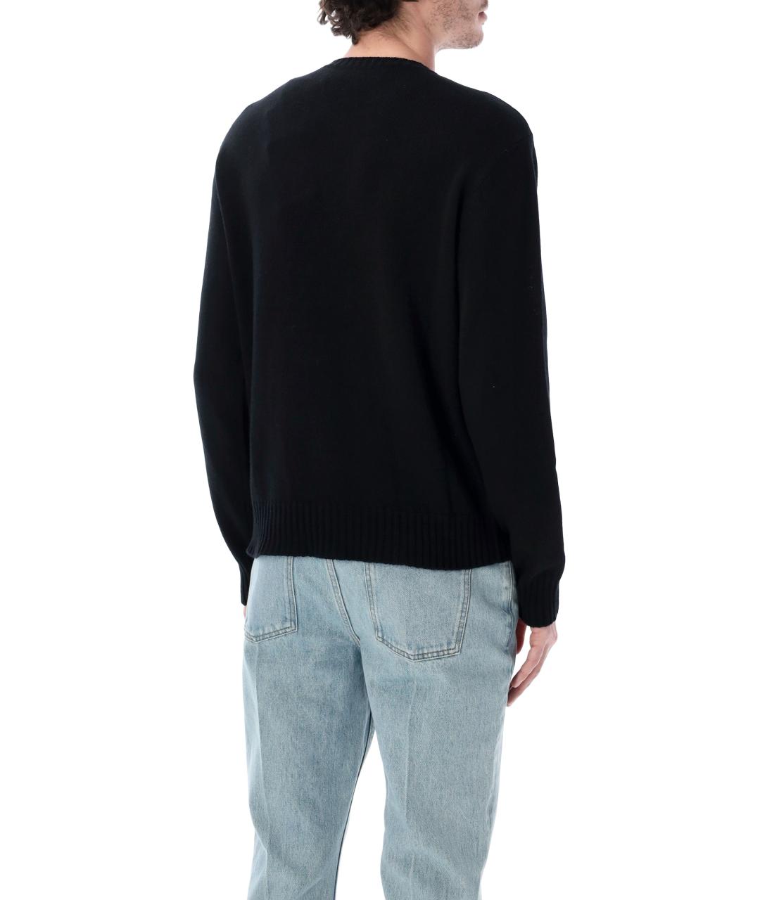 VALENTINO Черный шерстяной джемпер / свитер, фото 2