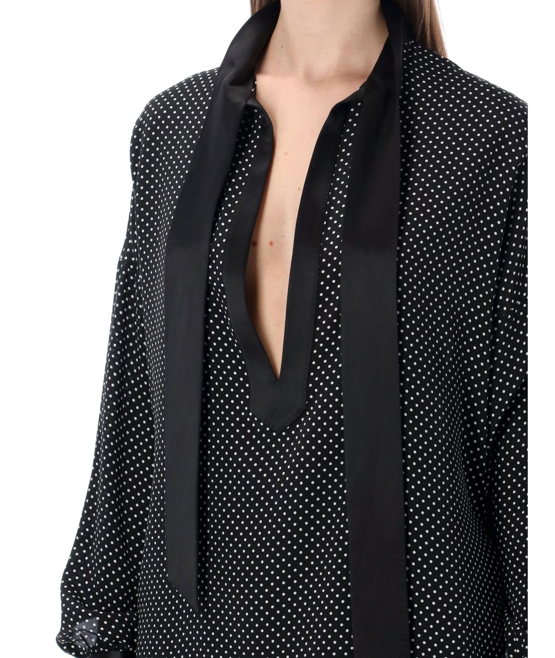 TOM FORD Черная шелковая блузы, фото 3