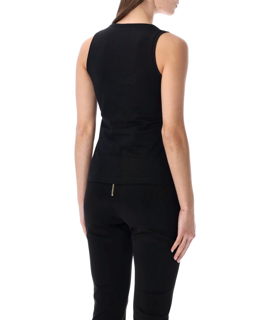 BALMAIN Черная хлопковая майка, фото 2