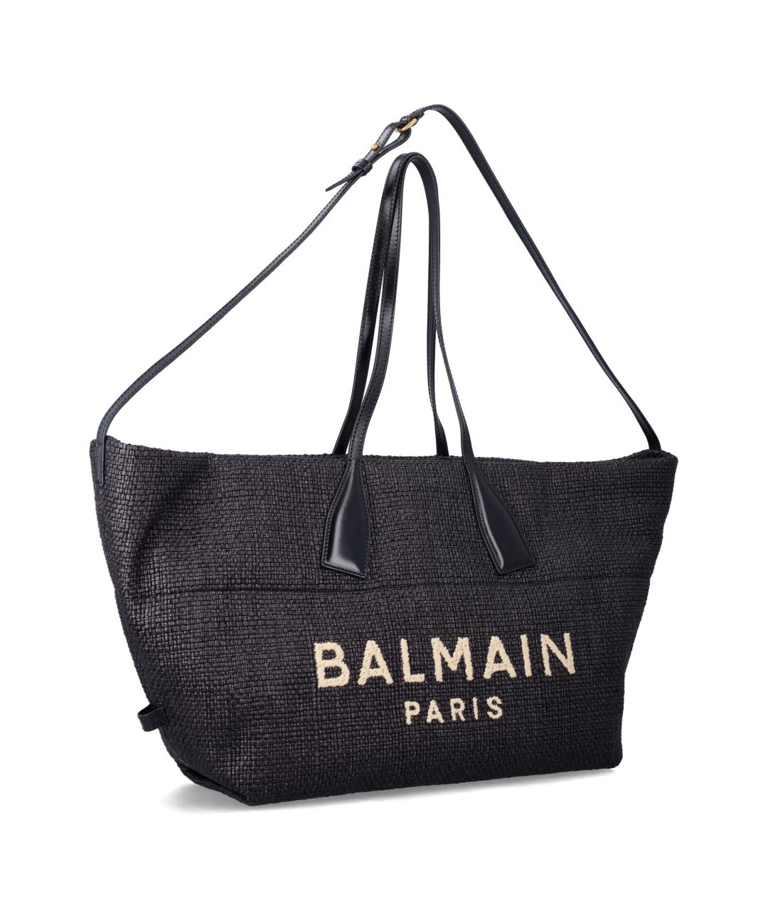 BALMAIN Черная пелетеная сумка через плечо, фото 2