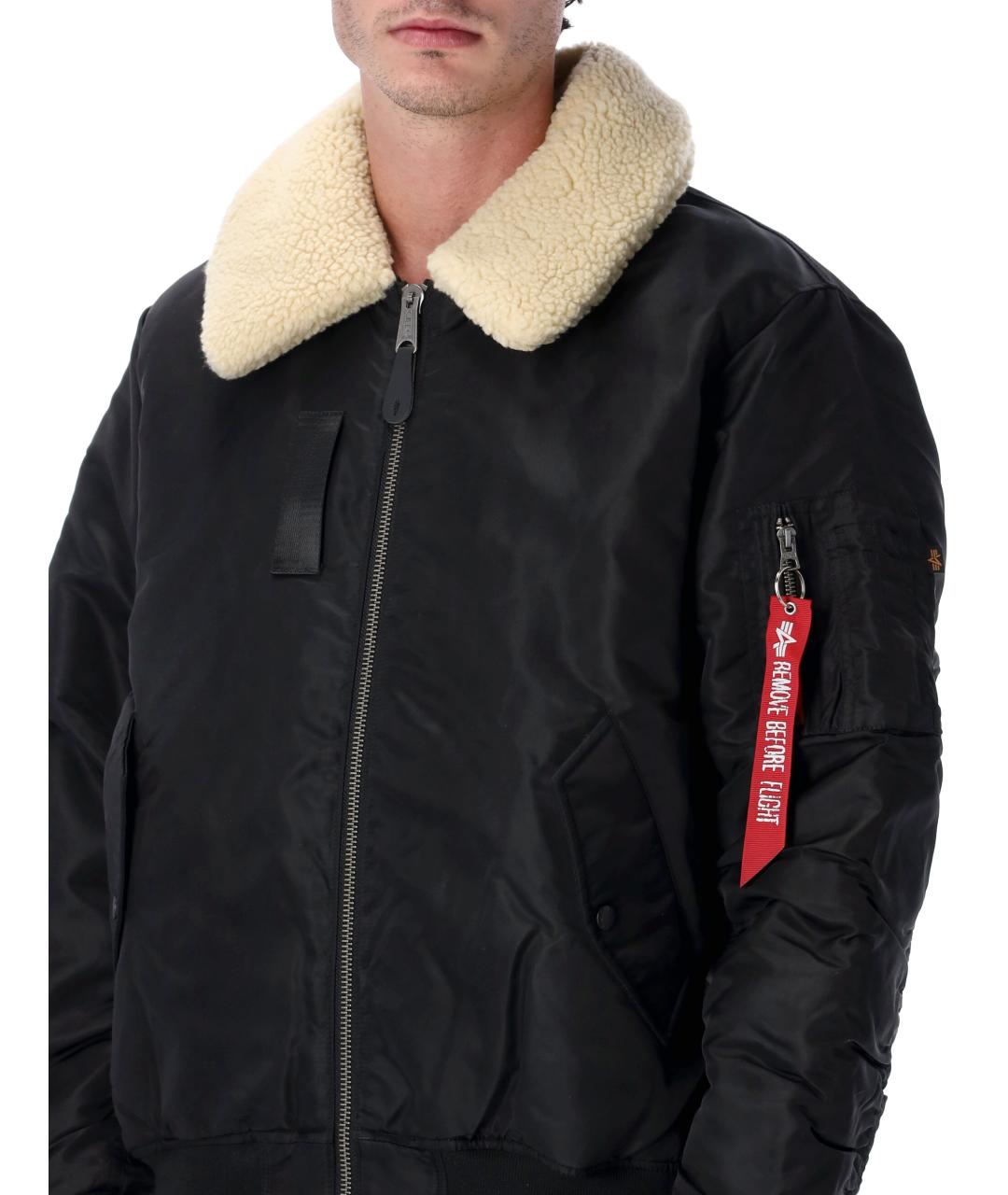 ALPHA INDUSTRIES Черная полиамидовая куртка, фото 3