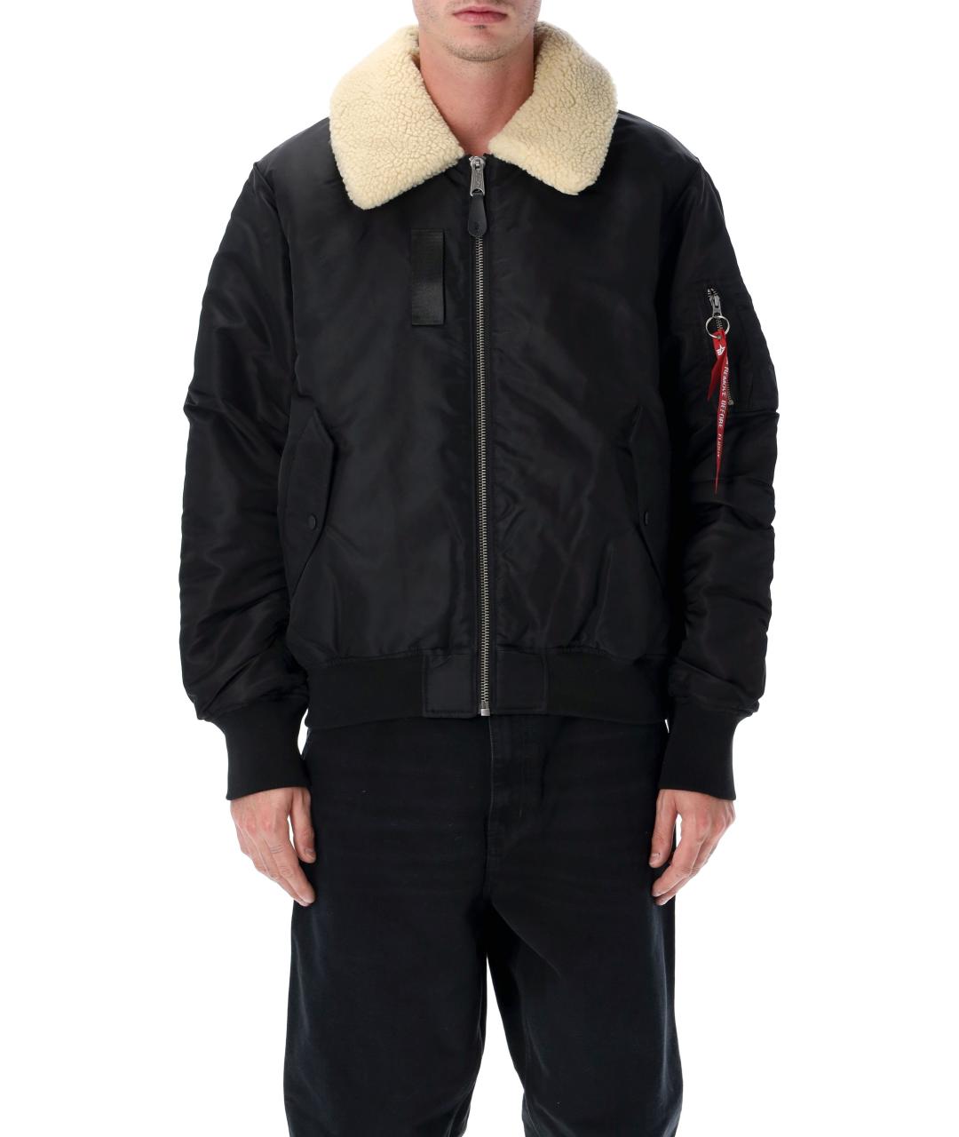 ALPHA INDUSTRIES Черная полиамидовая куртка, фото 5