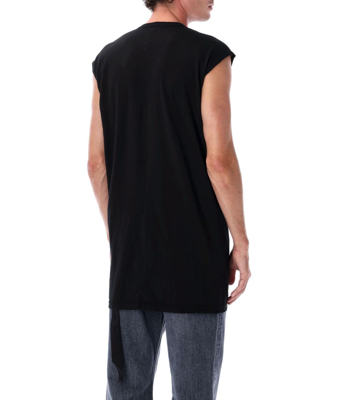 RICK OWENS DRKSHDW Черная хлопковая майка, фото 3