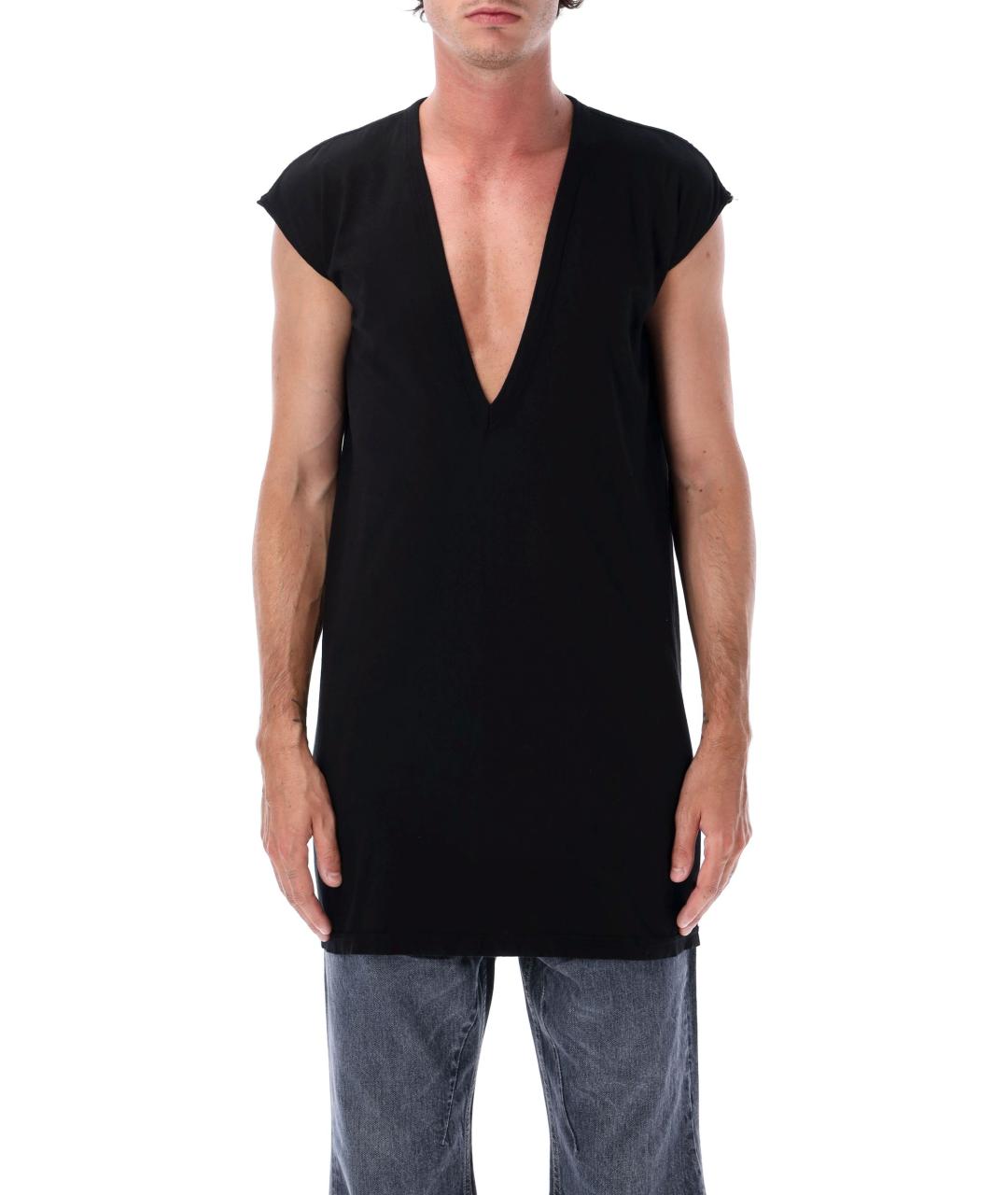 RICK OWENS DRKSHDW Черная хлопковая майка, фото 2