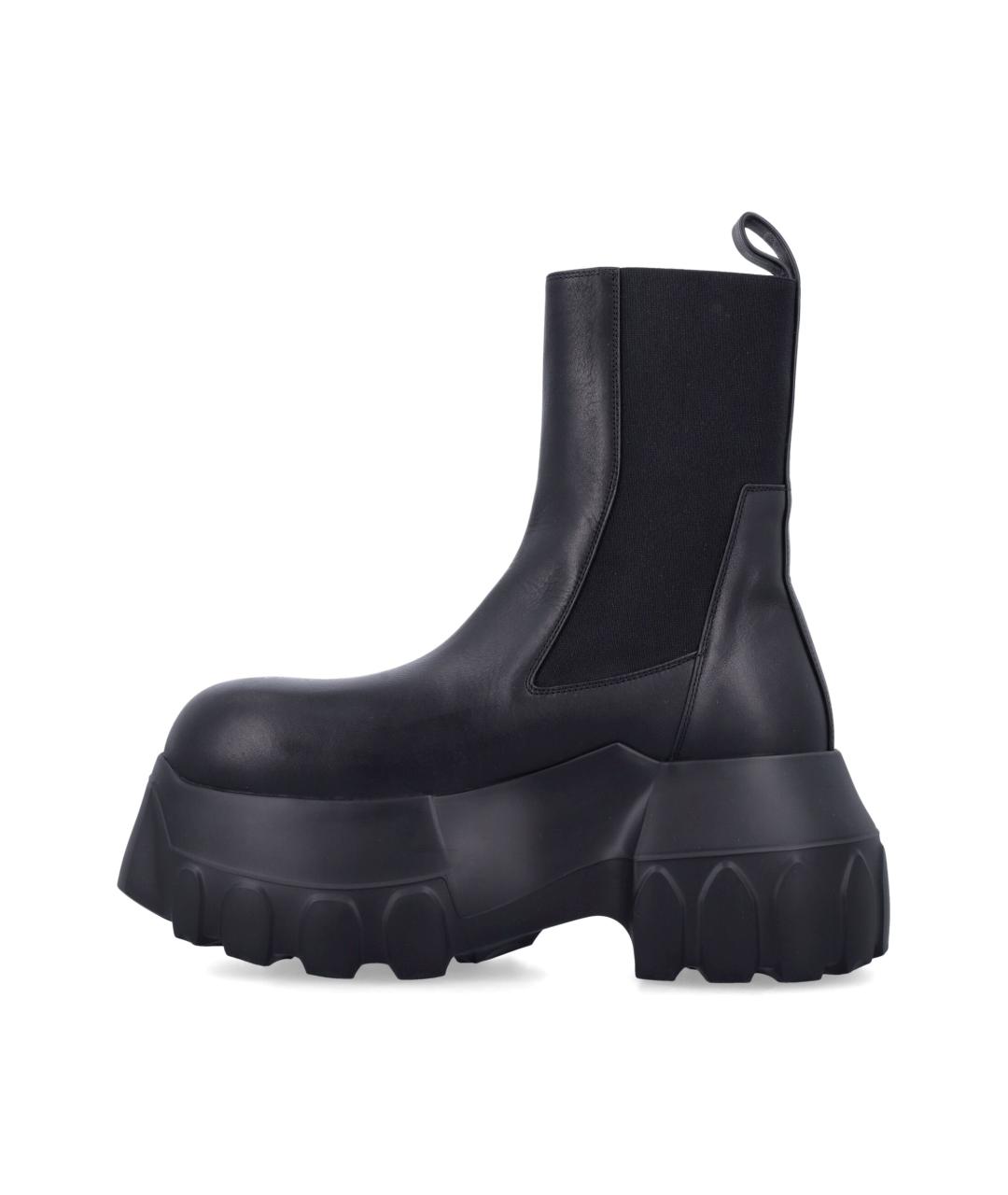 RICK OWENS Черные кожаные ботинки, фото 3