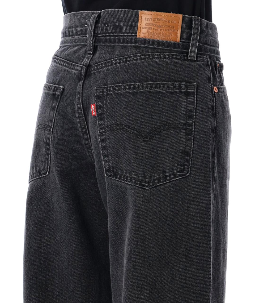 LEVI'S Черные хлопковые прямые джинсы, фото 3