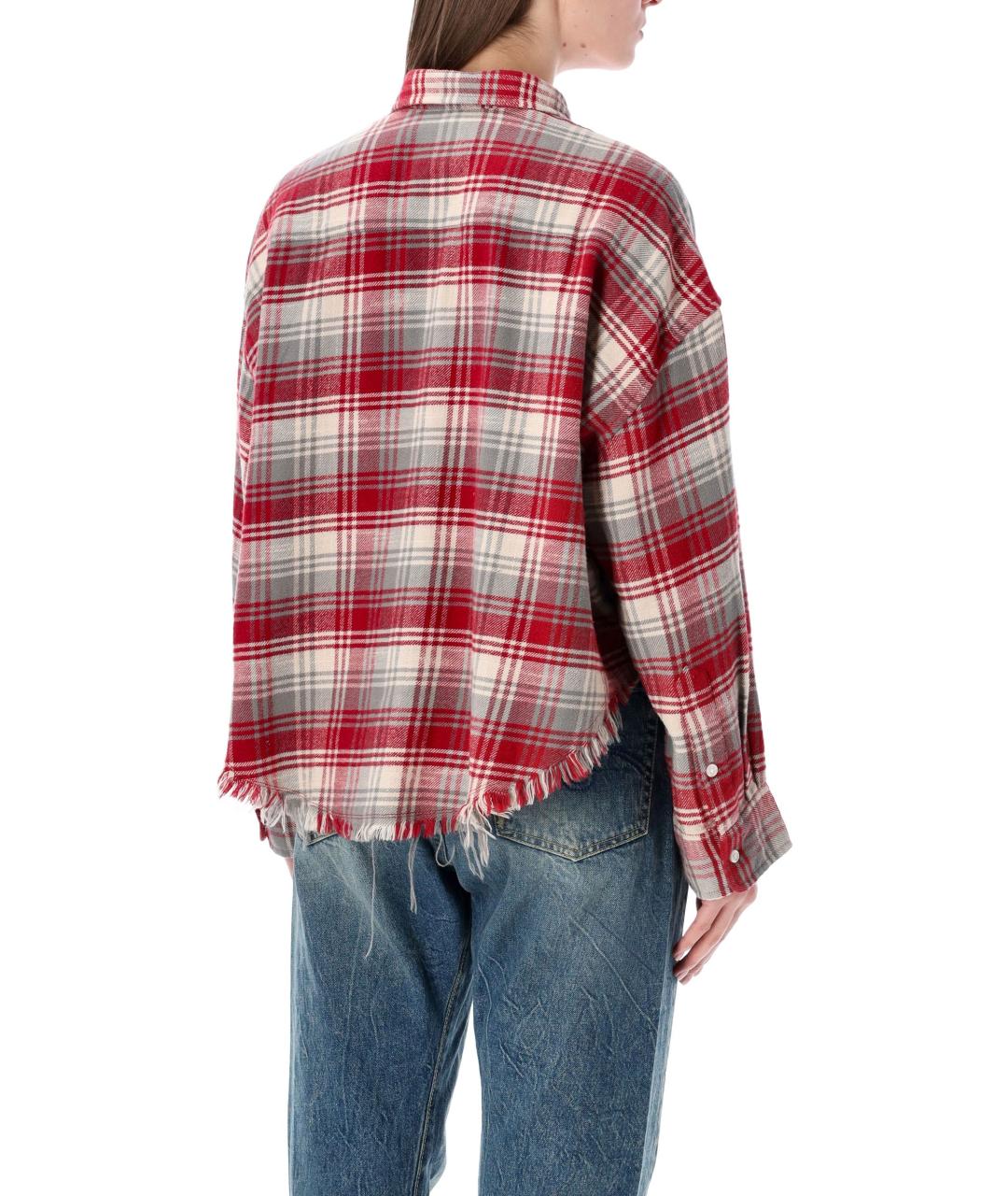 R13 Красная хлопковая рубашка, фото 3