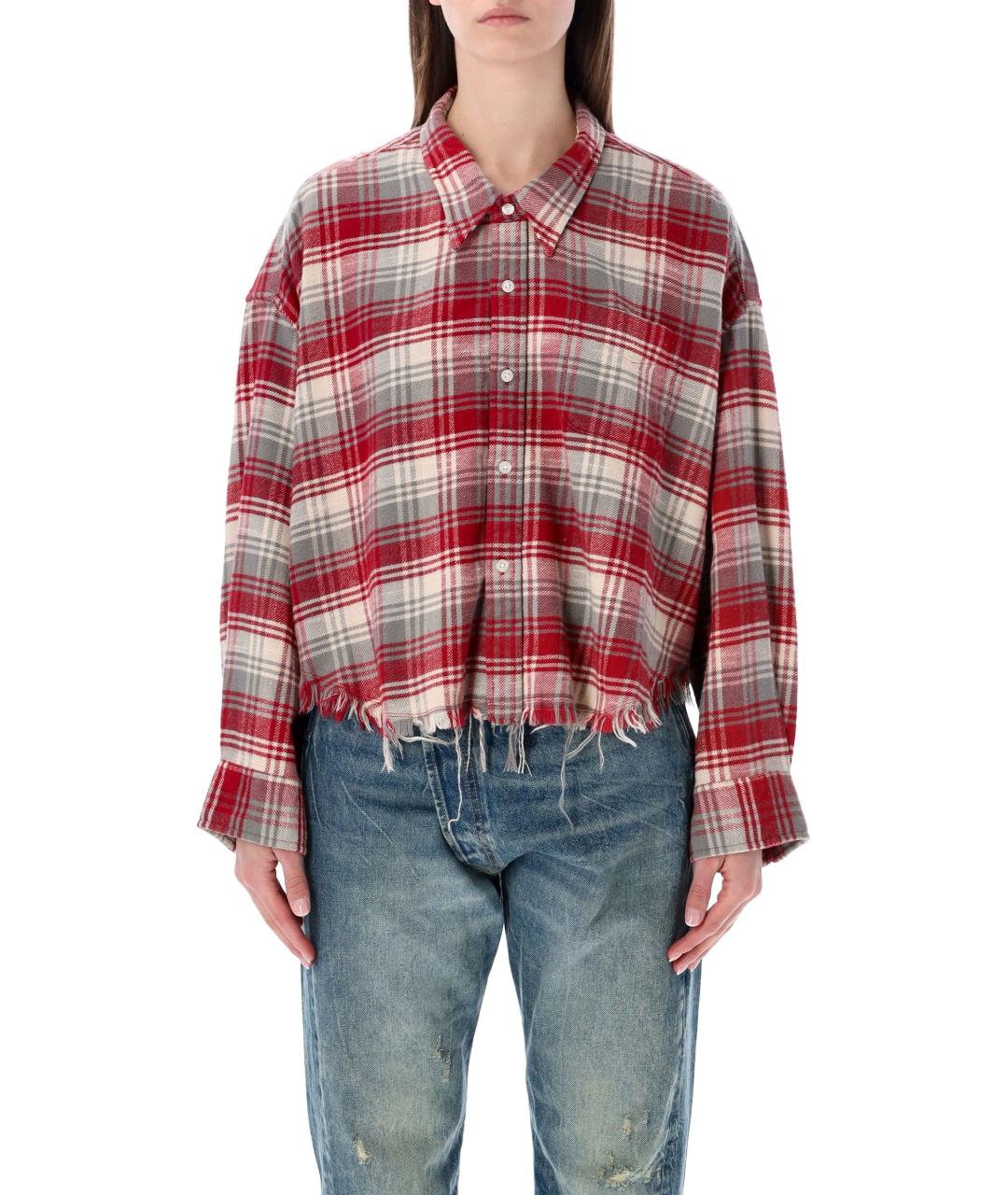 R13 Красная хлопковая рубашка, фото 2