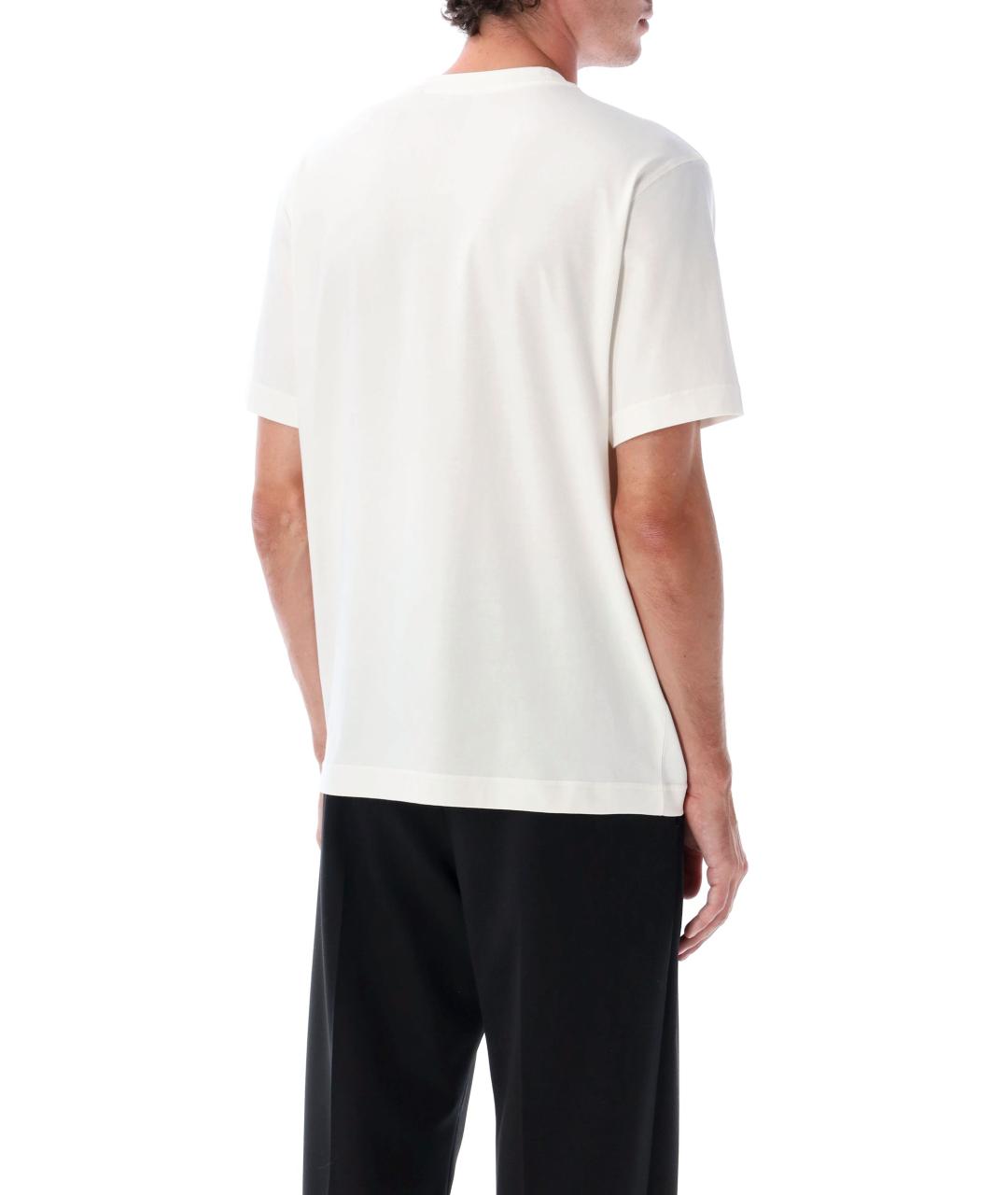 BURBERRY Белая хлопковая футболка, фото 3