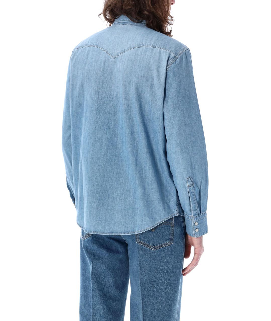 LEVI'S Голубая хлопковая кэжуал рубашка, фото 3
