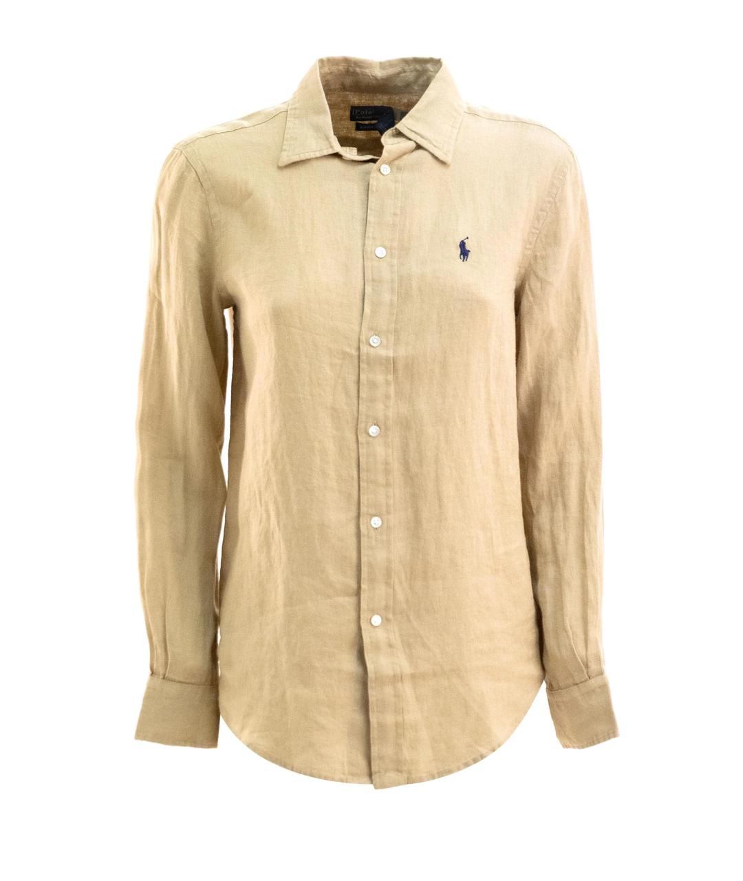 POLO RALPH LAUREN Бежевая льняная рубашка, фото 1