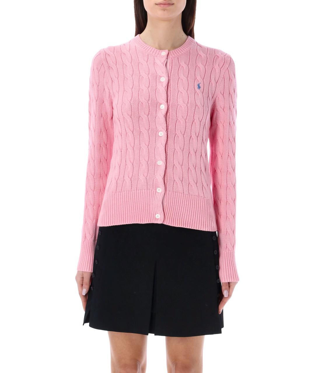 POLO RALPH LAUREN Розовый хлопковый кардиган, фото 2