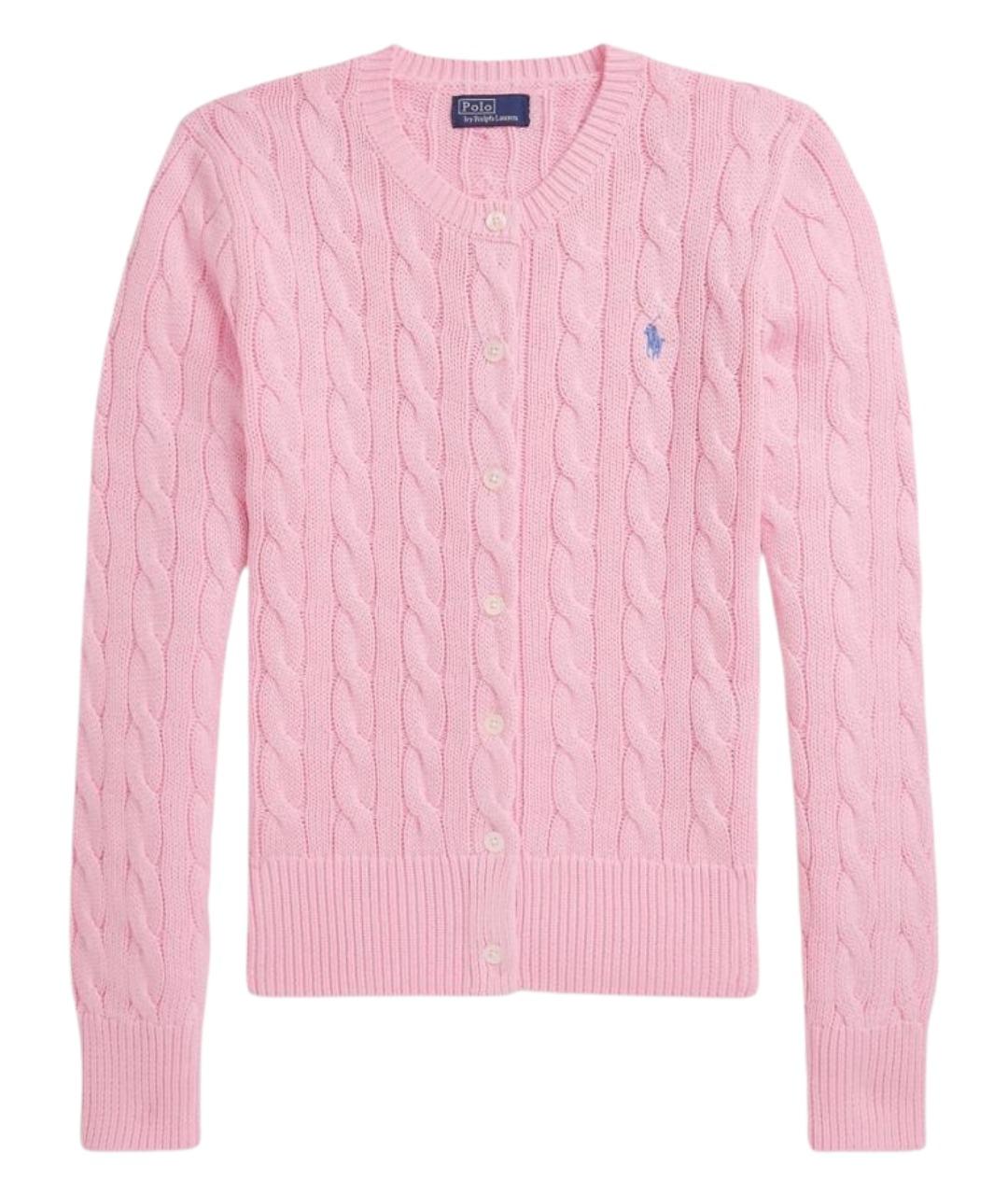 POLO RALPH LAUREN Розовый хлопковый кардиган, фото 1