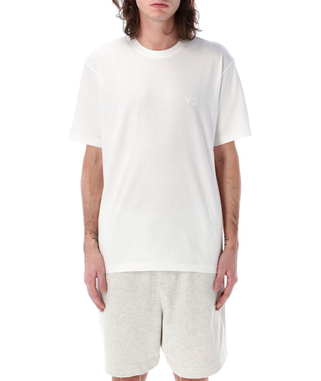Y-3 Белая хлопковая футболка, фото 4