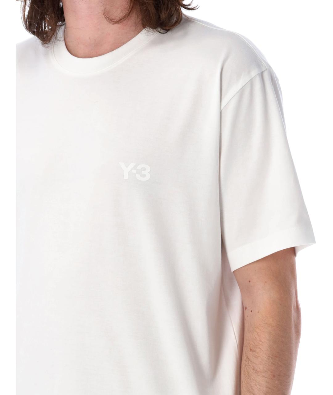 Y-3 Белая хлопковая футболка, фото 3